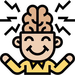 Icon illustrating the enhancement of brain power through gymnastics