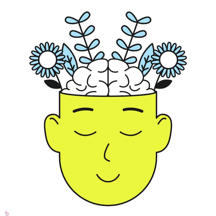 Blooming brain, symbolizing mental health growth through fitness for teens.
